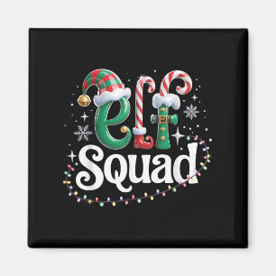 Elf Squad Funny Elf Family Christmas Matching Paja Magnet