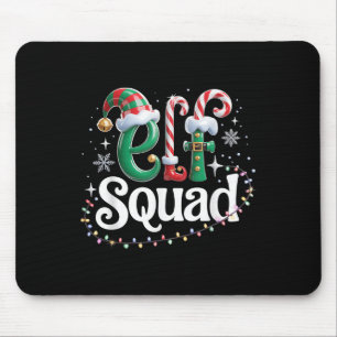 Elf Squad Funny Elf Family Christmas Matching Paja Mouse Mat