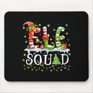 Elf Squad Funny Elf Family Christmas Matching Paja Mouse Mat