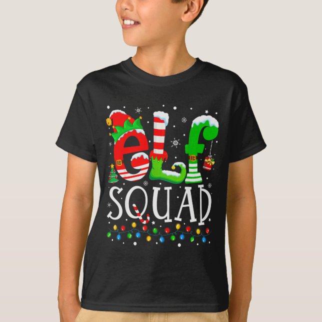 Elf Squad Funny Elf Family Christmas Matching Paja T-Shirt (Front)
