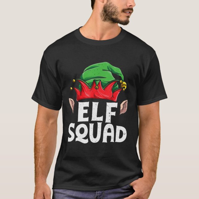Elf Squad Funny Elf Family Christmas Matching Paja T-Shirt (Front)