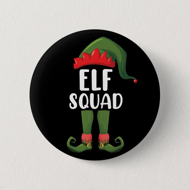 Elf Squad Funny Family Matching Christmas  6 Cm Round Badge (Front)