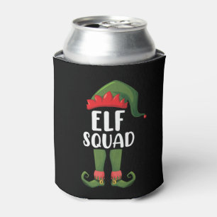 Elf Squad Funny Family Matching Christmas  Can Cooler