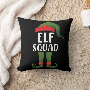 Elf Squad Funny Family Matching Christmas Cushion