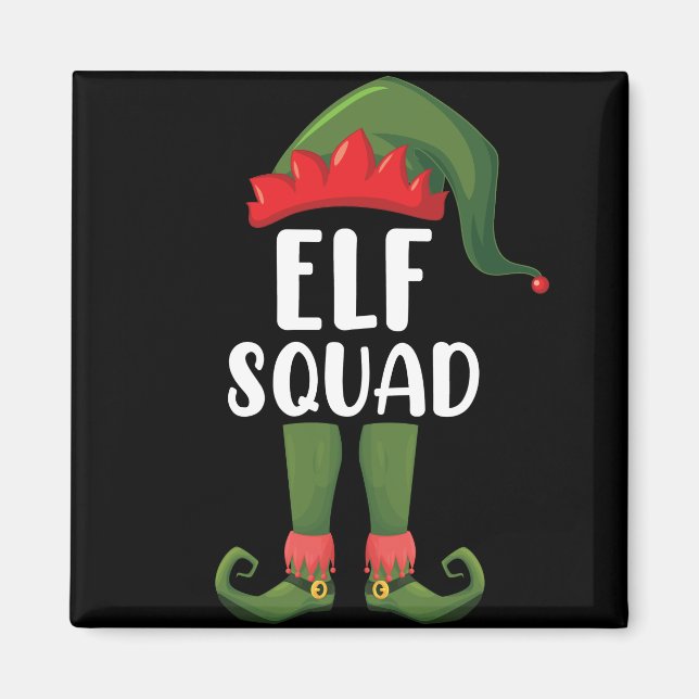 Elf Squad Funny Family Matching Christmas  Magnet (Front)