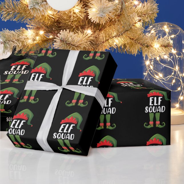 Elf Squad Funny Family Matching Christmas  Wrapping Paper (Holidays)