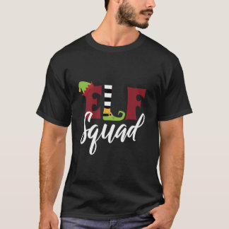 Elf Squad Man Woman Kids Costume Christmas Xmas T-Shirt