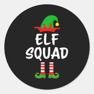 Elf Squad Matching Family Christmas Classic Round Sticker