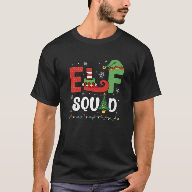 Elf Squad Matching Family Christmas Premium  T-Shirt (Front)