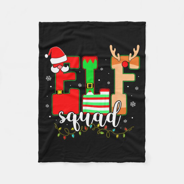 Elf Squad Pajamas For Women Adults Girls Boys Kids Fleece Blanket (Front)