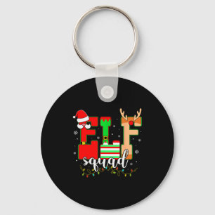 Elf Squad Pajamas For Women Adults Girls Boys Kids Key Ring