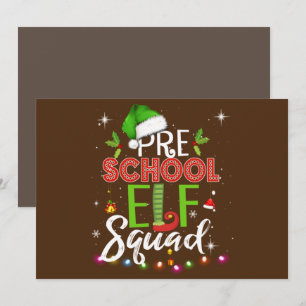Elf Squad Pre School Christmas Teacher Invitation