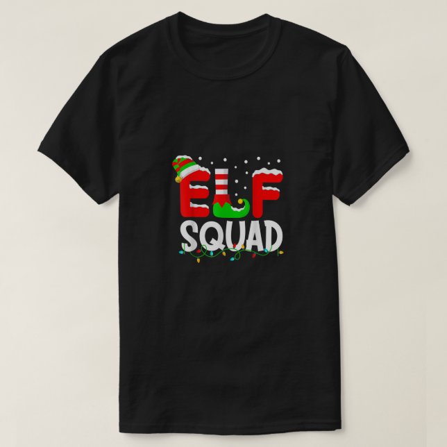 Elf Squad Shirt Funny Family Christmas Matching Pa (Design Front)