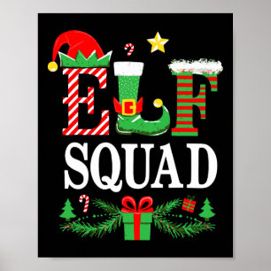 Elf Squad Shirt Kids Adult Men Women Christmas Cre Poster
