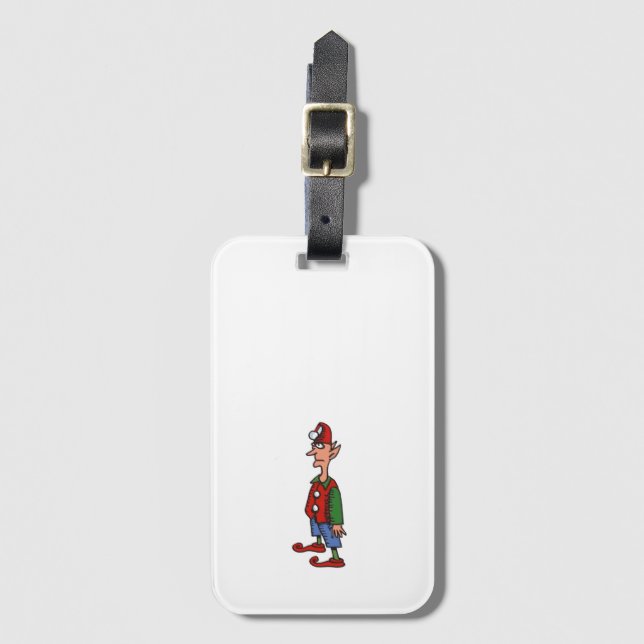 Elf Standing At Attention luggage tag (Front Vertical)