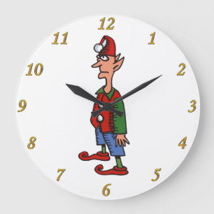 Elf Standing At Attention wall clock