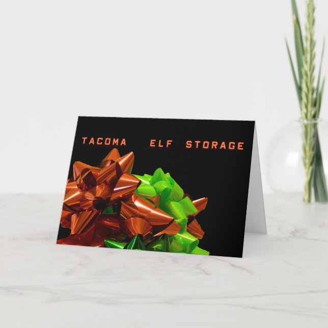 Elf Storage #1 Christmas Card (Front)