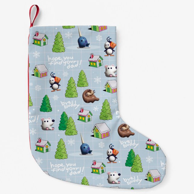 Elf the Movie | Bye Buddy Hope You Find Your Dad Small Christmas Stocking (Front)