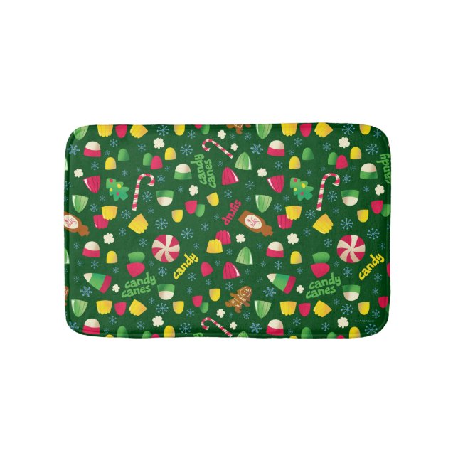 Elf the Movie Candy Pattern Bath Mat (Front)