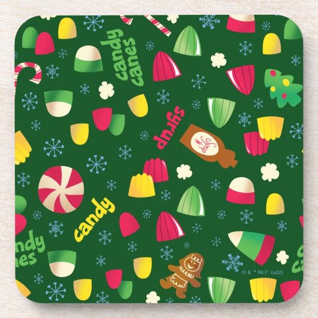 Elf the Movie Candy Pattern Coaster (Front)