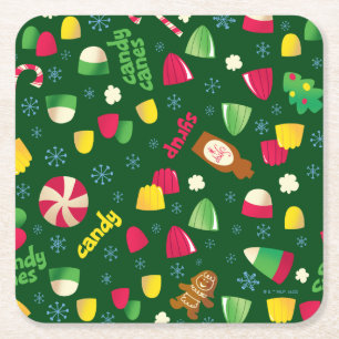 Elf the Movie Candy Pattern Square Paper Coaster