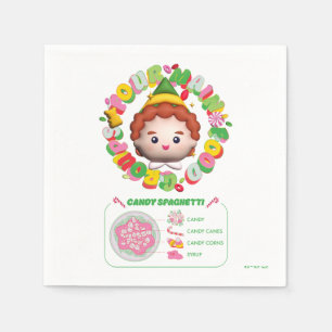 Elf the Movie   Four Main Food Groups Napkin