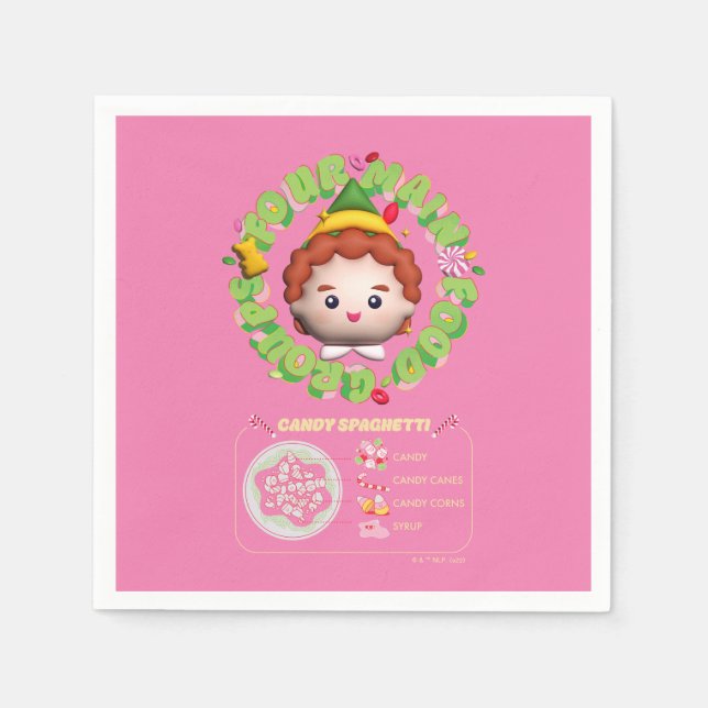 Elf the Movie | Four Main Food Groups Napkin (Front)