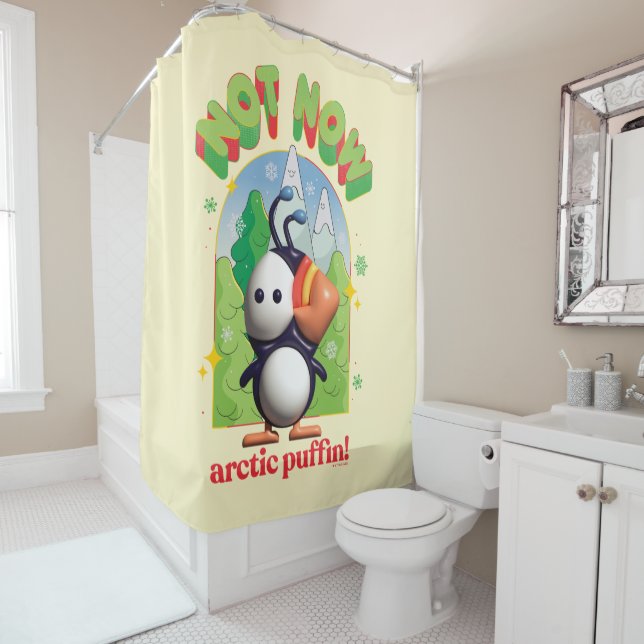 Elf the Movie | Not Now Arctic Puffin! Shower Curtain (In Situ)