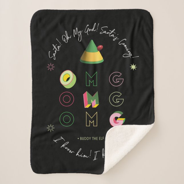 Elf the Movie | Santa OMG Sherpa Blanket (Front)