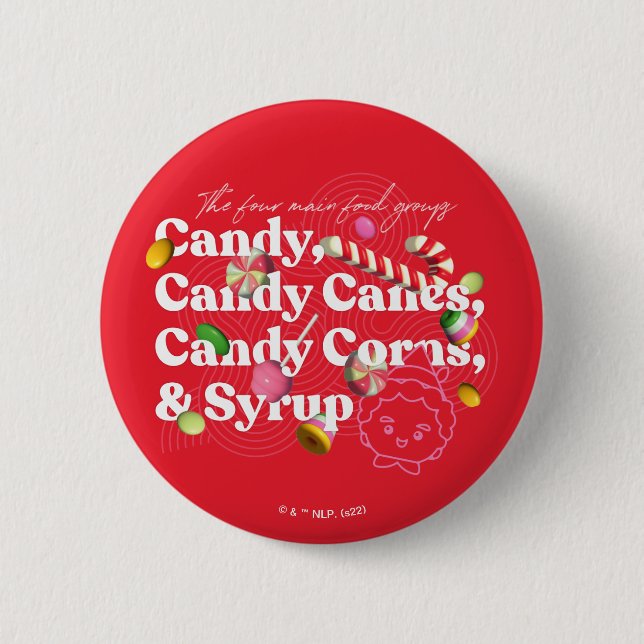 Elf the Movie | The Four Main Food Groups 6 Cm Round Badge (Front)