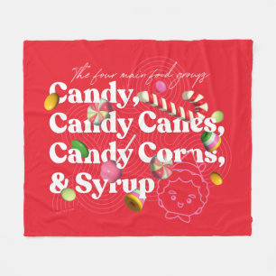 Elf the Movie   The Four Main Food Groups Fleece Blanket