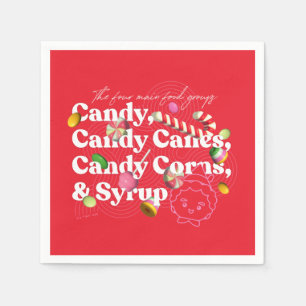 Elf the Movie   The Four Main Food Groups Napkin