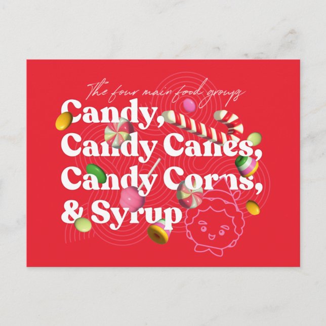 Elf the Movie | The Four Main Food Groups Postcard (Front)