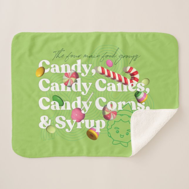Elf the Movie | The Four Main Food Groups Sherpa Blanket (Front (Horizontal))