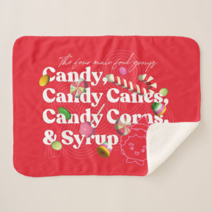 Elf the Movie   The Four Main Food Groups Sherpa Blanket