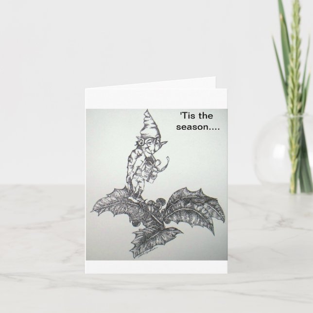 elf, 'Tis the season.... Holiday Card (Front)