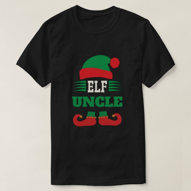 Elf Uncle Basic Dark T-Shirt (Design Front)