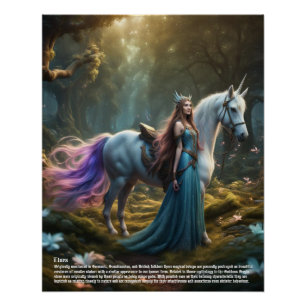 Elf Unicorn Poster
