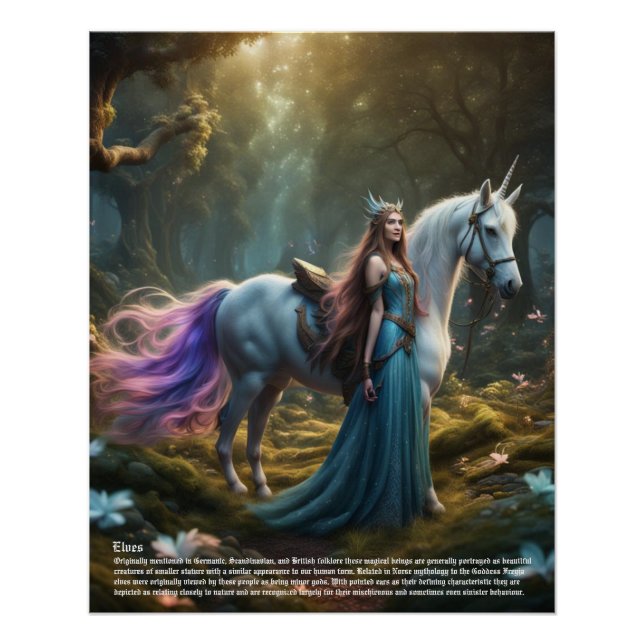 Elf Unicorn Poster (Front)