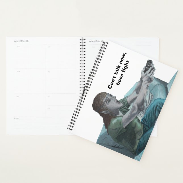 Elf Video Gamer Boss Fight Planner (Display)