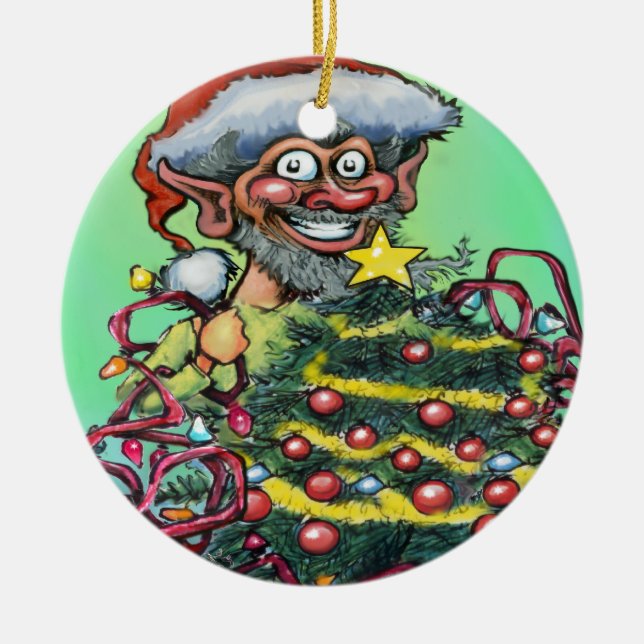 Elf w Tree Ornament (Front)
