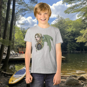 Elf Warrior Dragon Fantasy Magical Mediaeval Peach Tri-Blend Shirt