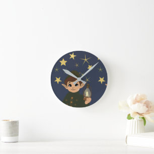 Elf Watcher Starry Night Acrylic Wall Clock