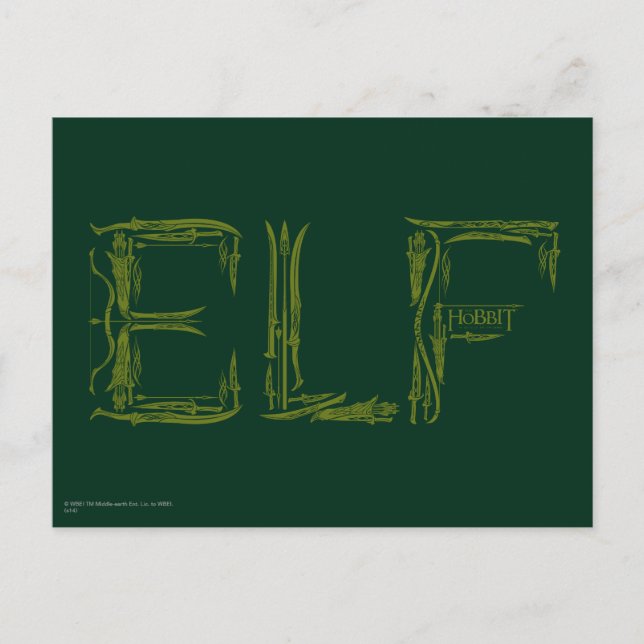 Elf Weapons Collage Postcard (Front)