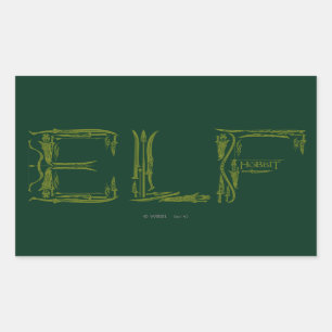 Elf Weapons Collage Rectangular Sticker