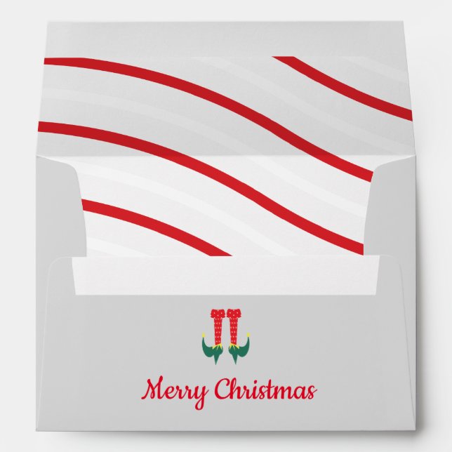 Elf with Heels Christmas Envelope (Back (Bottom))