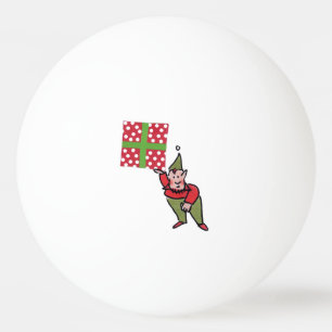 Elf With Polka Dot Gift 1-star ping pong ball