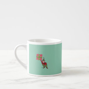 Elf with Polka Dot Gift espresso mug