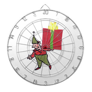 Elf With Red Box dartboard
