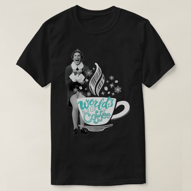 Elf World's Best Cup of Coffee Premium  T-Shirt (Design Front)